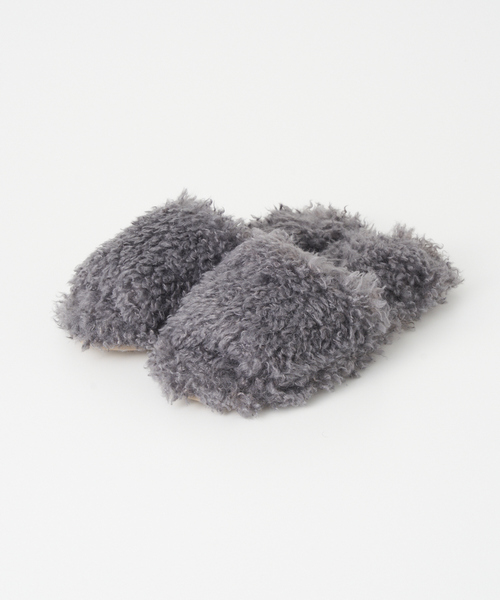 collex（コレックス）の「プードルファールームシューズ（ルームシューズ/スリッパ・レディース・グレー/アイボリー・フリー）」の6枚目の写真