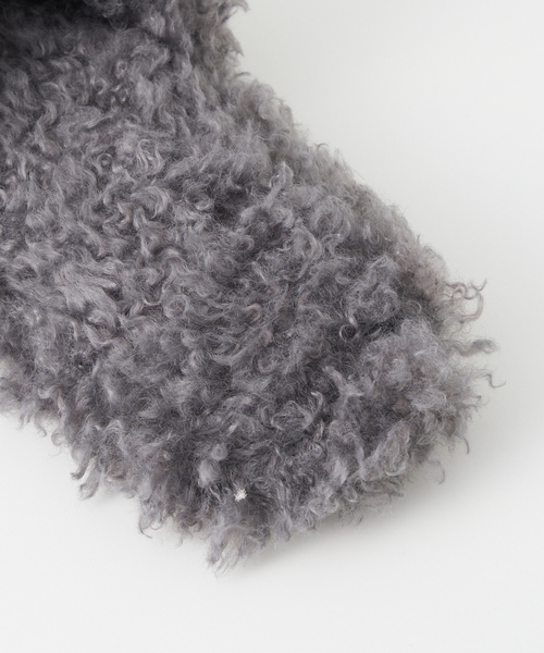 collex（コレックス）の「プードルファールームシューズ（ルームシューズ/スリッパ・レディース・グレー/アイボリー・フリー）」の3枚目の写真