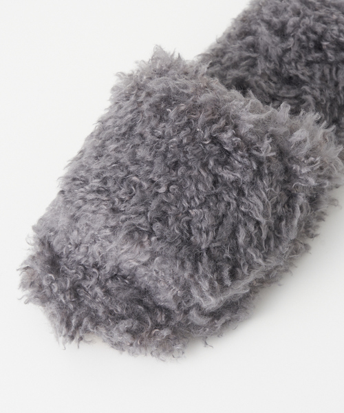 collex（コレックス）の「プードルファールームシューズ（ルームシューズ/スリッパ・レディース・グレー/アイボリー・フリー）」の5枚目の写真