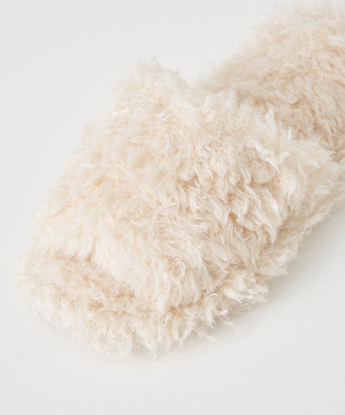 collex（コレックス）の「プードルファールームシューズ（ルームシューズ/スリッパ・レディース・グレー/アイボリー・フリー）」の8枚目の写真