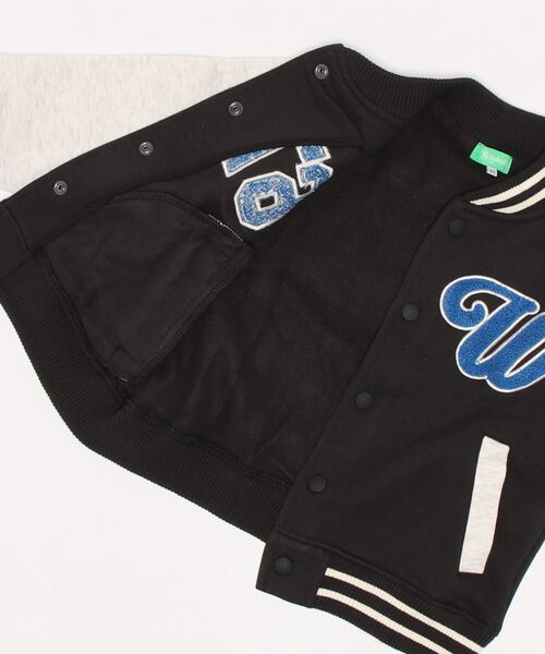 Right-on（ライトオン）の「【Refurbish】カレッジカットスタジャン（その他トップス・キッズ・ブラック/オフホワイト・160/150/140/120/130/105）」の5枚目の写真