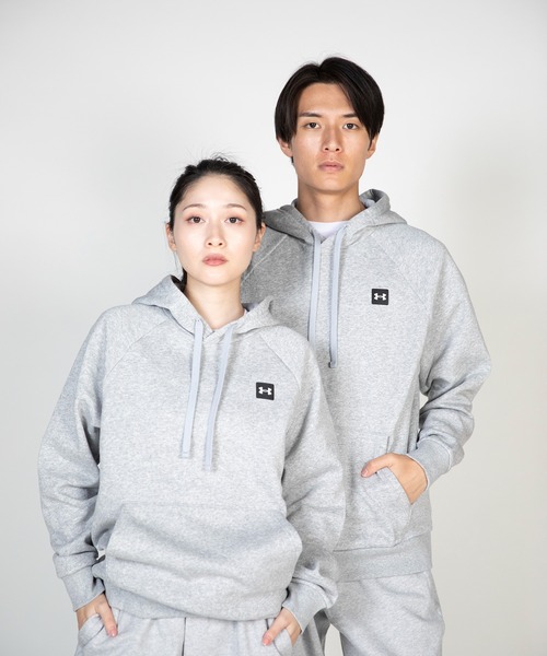 UNDER ARMOUR（アンダーアーマー）の「UAライバルフリース フーディー（トレーニング/メンズ）（スウェット・メンズ・ブラック/ダークグレー/ライトグレー/ホワイト/グレー系その他/ネイビー・S/L/3XL/M/XL/XXL）」の3枚目の写真