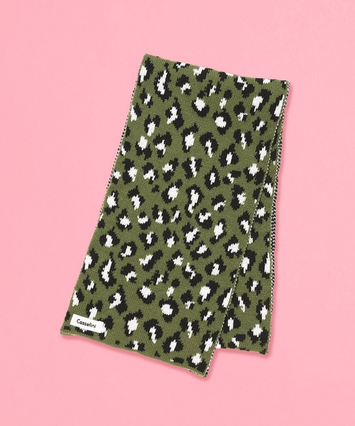 Casselini（キャセリーニ）の「Casselini 柄ニットマフラー 222-111110（ストール/ショール・レディース・レッド/ブルー/ブラック/カーキ・FREE）」の3枚目の写真