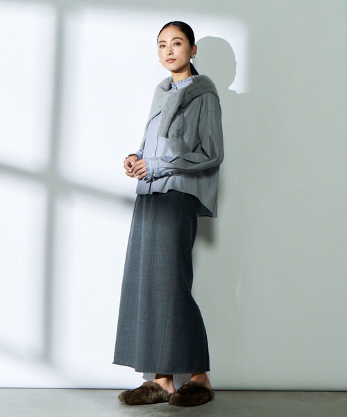 NOLLEY’S(ノーリーズ)の「クロップドフリルシャツ(シャツ/ブラウス・レディース・ライトブルー/ホワイト/グレー系その他3・FREE)」の17枚目の写真