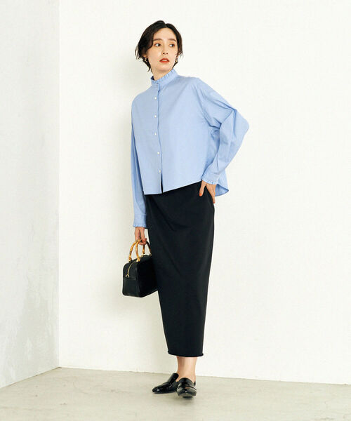 NOLLEY’S(ノーリーズ)の「クロップドフリルシャツ(シャツ/ブラウス・レディース・ライトブルー/ホワイト/グレー系その他3・FREE)」の18枚目の写真