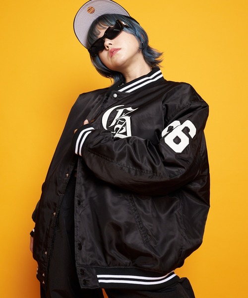 GALLIS ADDICTION（ガリスアディクション）の「GA NYLON VARSITY JKT（スタジャン・メンズ・ブラック/カーキ・M/L）」の5枚目の写真