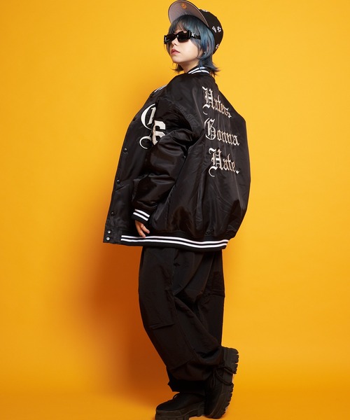 GALLIS ADDICTION（ガリスアディクション）の「GA NYLON VARSITY JKT（スタジャン・メンズ・ブラック/カーキ・M/L）」の12枚目の写真