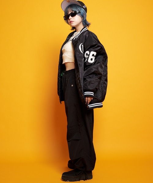 GALLIS ADDICTION（ガリスアディクション）の「GA NYLON VARSITY JKT（スタジャン・メンズ・ブラック/カーキ・M/L）」の18枚目の写真