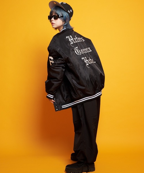 GALLIS ADDICTION（ガリスアディクション）の「GA NYLON VARSITY JKT（スタジャン・メンズ・ブラック/カーキ・M/L）」の6枚目の写真