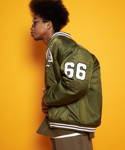 GALLIS ADDICTION（ガリスアディクション）の「GA NYLON VARSITY JKT（スタジャン・メンズ・ブラック/カーキ・M/L）」の13枚目の写真