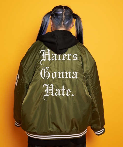 GALLIS ADDICTION（ガリスアディクション）の「GA NYLON VARSITY JKT（スタジャン・メンズ・ブラック/カーキ・M/L）」の8枚目の写真