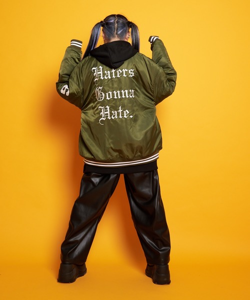 GALLIS ADDICTION（ガリスアディクション）の「GA NYLON VARSITY JKT（スタジャン・メンズ・ブラック/カーキ・M/L）」の21枚目の写真