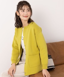 ポケットデザイン美人顔カーディガン