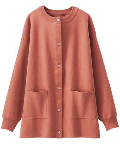 BELLUNA PLUS（ベルーナ）の「ポケットデザイン美人顔カーディガン（カーディガン/ボレロ・レディース・ピンク/グリーン/イエロー/ブラック・LARGE/X-LARGE/MEDIUM）」の8枚目の写真