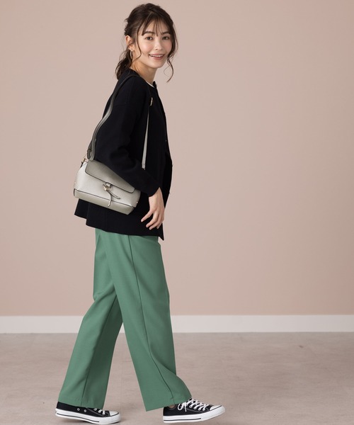 BELLUNA PLUS（ベルーナ）の「ポケットデザイン美人顔カーディガン（カーディガン/ボレロ・レディース・ピンク/グリーン/イエロー/ブラック・LARGE/X-LARGE/MEDIUM）」の10枚目の写真