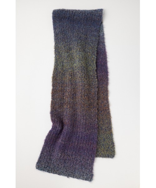 MOUSSY（マウジー）の「GRADATION LONG KNIT スカーフ（マフラー・レディース・ネイビー/ブルー/レッド・FREE）」の2枚目の写真