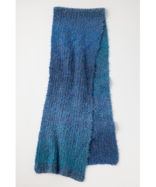 MOUSSY（マウジー）の「GRADATION LONG KNIT スカーフ（マフラー・レディース・ネイビー/ブルー/レッド・FREE）」の3枚目の写真