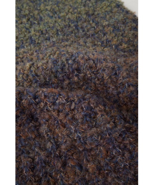 MOUSSY（マウジー）の「GRADATION LONG KNIT スカーフ（マフラー・レディース・ネイビー/ブルー/レッド・FREE）」の8枚目の写真