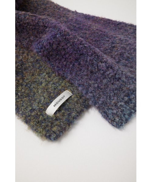 MOUSSY（マウジー）の「GRADATION LONG KNIT スカーフ（マフラー・レディース・ネイビー/ブルー/レッド・FREE）」の9枚目の写真