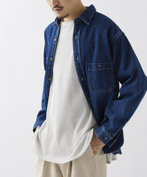 JOURNAL STANDARD relume（ジャーナルスタンダード　レリューム）の「レイヤードラウンド サーマルTシャツ（Tシャツ/カットソー・メンズ・ホワイト/ライトグレー/ブラック・SMALL/MEDIUM/LARGE）」の5枚目の写真