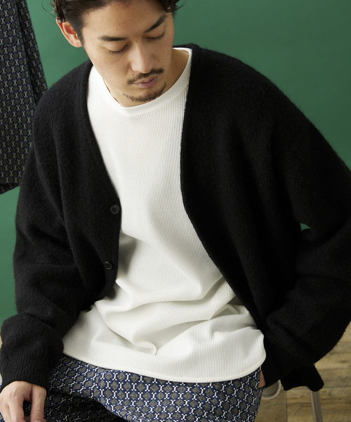 JOURNAL STANDARD relume（ジャーナルスタンダード　レリューム）の「レイヤードラウンド サーマルTシャツ（Tシャツ/カットソー・メンズ・ホワイト/ライトグレー/ブラック・SMALL/MEDIUM/LARGE）」の10枚目の写真