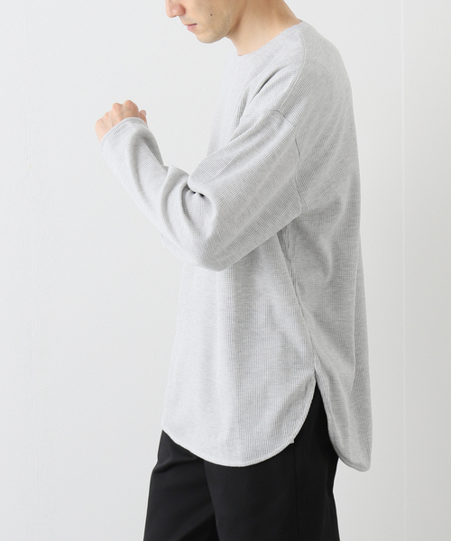 JOURNAL STANDARD relume（ジャーナルスタンダード　レリューム）の「レイヤードラウンド サーマルTシャツ（Tシャツ/カットソー・メンズ・ホワイト/ライトグレー/ブラック・SMALL/MEDIUM/LARGE）」の19枚目の写真