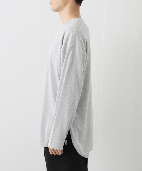 JOURNAL STANDARD relume（ジャーナルスタンダード　レリューム）の「レイヤードラウンド サーマルTシャツ（Tシャツ/カットソー・メンズ・ホワイト/ライトグレー/ブラック・SMALL/MEDIUM/LARGE）」の22枚目の写真