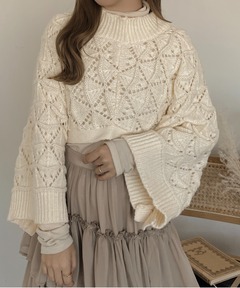 MEDI TUCK DAMAGE KNIT TOP（ニット/セーター）｜Ameri（アメリ）の