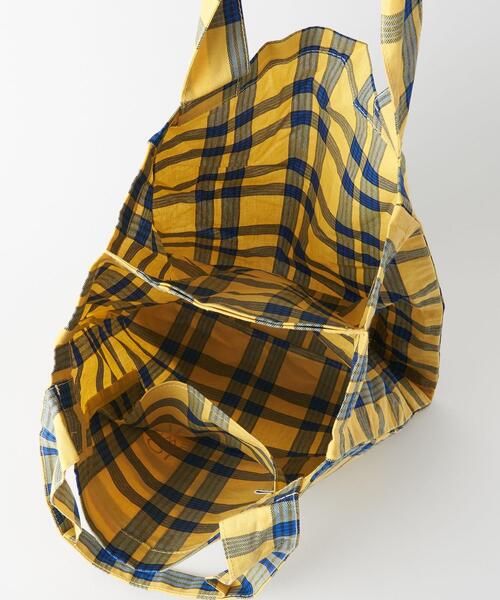 BEAUTY&YOUTH UNITED ARROWS（ビューティーアンドユースユナイテッドアローズ）の「チェック ポータブル トートバッグ（トートバッグ・レディース・イエロー/コバルトブルー/ピンク・FREE）」の18枚目の写真