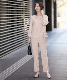 自由区（ジユウク）の「【洗える】ダブルフェイススーティング テーパードパンツ（その他パンツ・レディース）」