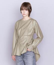 <AEWEN MATOPH>バックフレア クルーネックブラウス