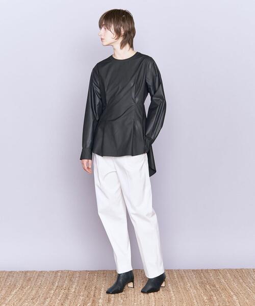 AEWEN MATOPH(イウエン マトフ)の「<AEWEN MATOPH>バックフレア クルーネックブラウス(シャツ/ブラウス・レディース・ブラック/オリーブ/ホワイト・FREE)」の4枚目の写真