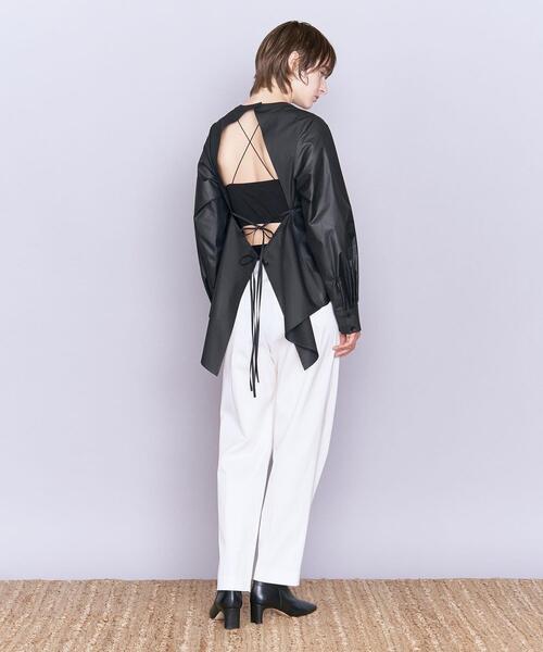 AEWEN MATOPH(イウエン マトフ)の「<AEWEN MATOPH>バックフレア クルーネックブラウス(シャツ/ブラウス・レディース・ブラック/オリーブ/ホワイト・FREE)」の6枚目の写真