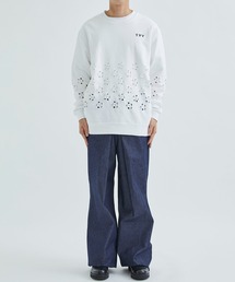 【TOGA (トーガ)】フラワーカットアウトスウェットシャツ　ブラック TOGA（トーガ）の「【TOGA (トーガ)】フラワーカットアウトスウェット