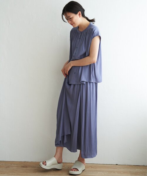ikka(イッカ)の「カッセンボリュームラップスカーチョ(その他パンツ・レディース・チャコールグレー/ブルー/オレンジ/ブラウン系その他/ブルー系/ブラック・M/L)」の21枚目の写真