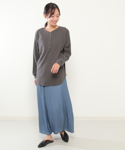 ikka(イッカ)の「カッセンボリュームラップスカーチョ(その他パンツ・レディース・チャコールグレー/ブルー/オレンジ/ブラウン系その他/ブルー系/ブラック・M/L)」の10枚目の写真