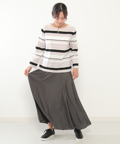 ikka(イッカ)の「カッセンボリュームラップスカーチョ(その他パンツ・レディース・チャコールグレー/ブルー/オレンジ/ブラウン系その他/ブルー系/ブラック・M/L)」の8枚目の写真