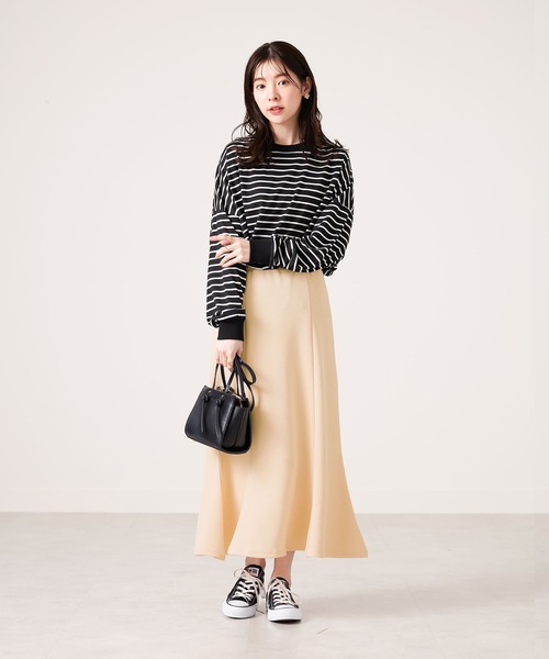 CHAN ME(チャンミ)の「ふくれジャガードフレアースカート(スカート・レディース・ブラック/アイボリー/ベージュ・SMALL/MEDIUM/LARGE/X-LARGE)」の10枚目の写真