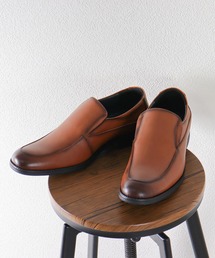 ZINC（ジンク）の「本革 ビジネスシューズ モカシン 流れモカ ダブルモンク（スリッポン）」