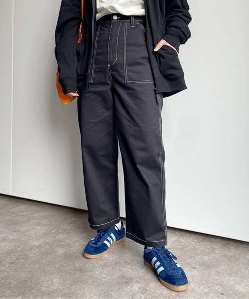 CPCM（シーピーシーエム）の「ペインターパンツ（チノパンツ・レディース・ベージュ/ミント/ブラック/アイボリー・FREE）」の3枚目の写真