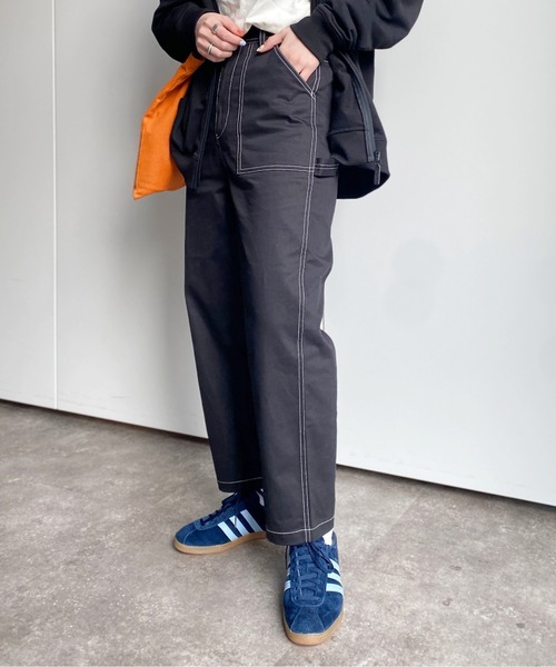 CPCM（シーピーシーエム）の「ペインターパンツ（チノパンツ・レディース・ベージュ/ミント/ブラック/アイボリー・FREE）」の6枚目の写真