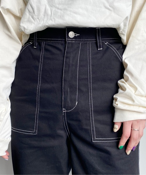 CPCM（シーピーシーエム）の「ペインターパンツ（チノパンツ・レディース・ベージュ/ミント/ブラック/アイボリー・FREE）」の14枚目の写真