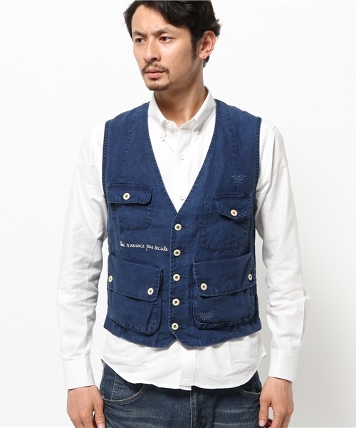 OUTLET（アウトレット）の「【BLOOM&BRANCH】P.CH/WLINENBKRVST（その他アウター・メンズ・ブルー・SMALL）」の2枚目の写真