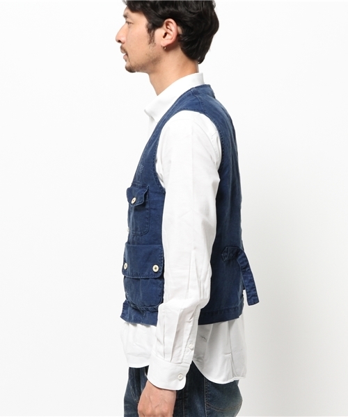 OUTLET（アウトレット）の「【BLOOM&BRANCH】P.CH/WLINENBKRVST（その他アウター・メンズ・ブルー・SMALL）」の3枚目の写真