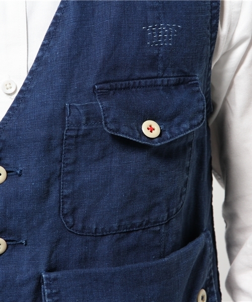 OUTLET（アウトレット）の「【BLOOM&BRANCH】P.CH/WLINENBKRVST（その他アウター・メンズ・ブルー・SMALL）」の11枚目の写真