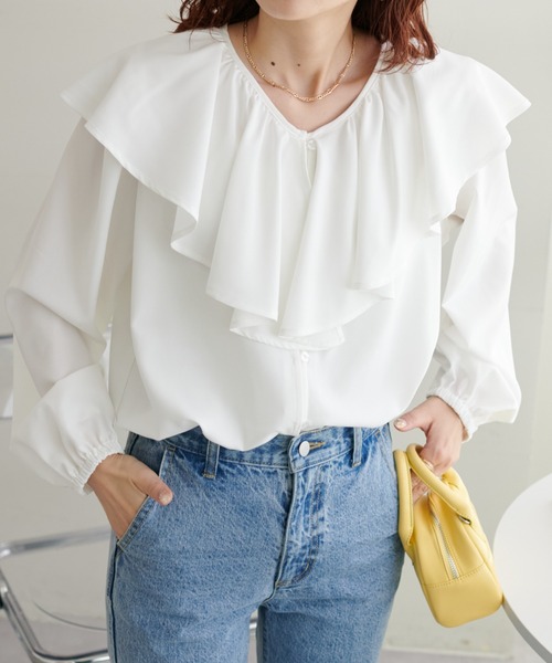 【WEB限定】ビッグフリルブラウス