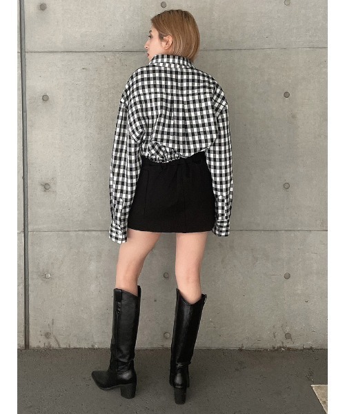 ENVYM（アンビー）の「サイドポケットミニＳＫ（スカート・レディース・ブラック/ベージュ・FREE）」の7枚目の写真