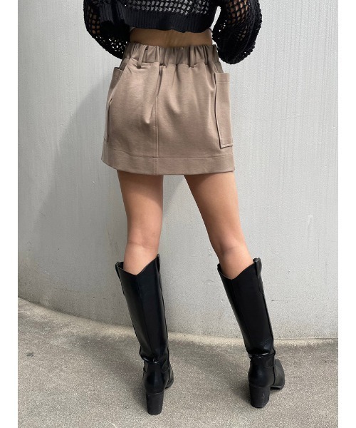 ENVYM（アンビー）の「サイドポケットミニＳＫ（スカート・レディース・ブラック/ベージュ・FREE）」の10枚目の写真
