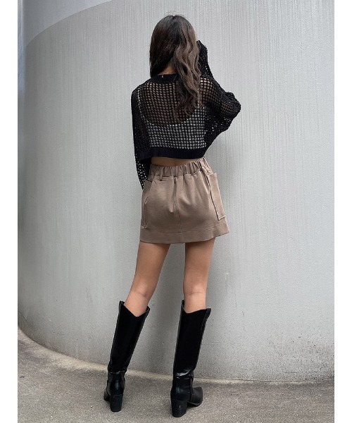 ENVYM（アンビー）の「サイドポケットミニＳＫ（スカート・レディース・ブラック/ベージュ・FREE）」の13枚目の写真