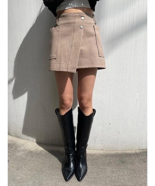 ENVYM（アンビー）の「サイドポケットミニＳＫ（スカート・レディース・ブラック/ベージュ・FREE）」の17枚目の写真